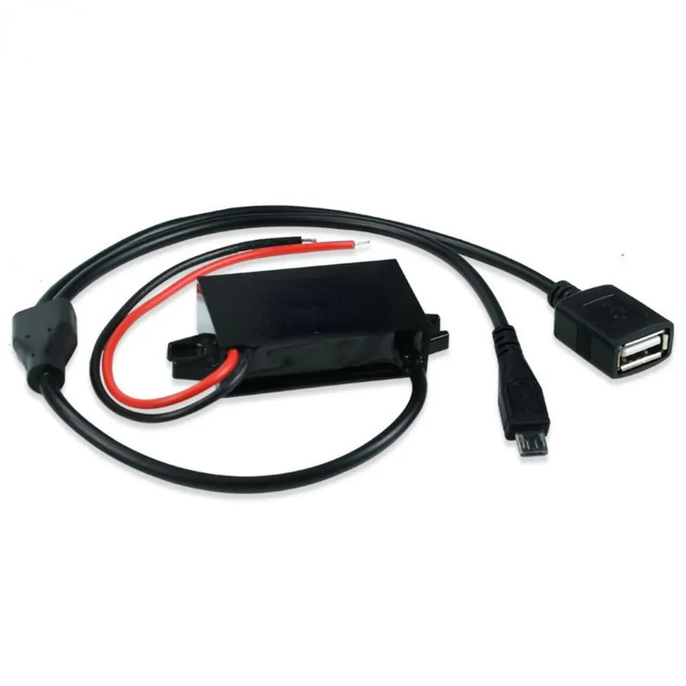 12V24V to 5V 3A Car Power Converter Mini Micro USB Output Adapter Step Down Voltage Power Supply DC-DC with Reverse Protection Oasis Select