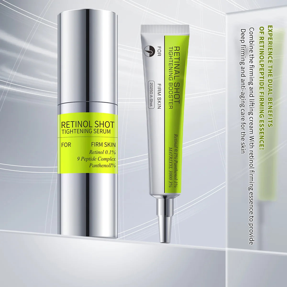 Retinol Shot Eye Face Cream Eye Cream Bightening Tightening Booster for Smoother Skin Care Fine Lines & Firmness 1/2/3pcs Oasis Select