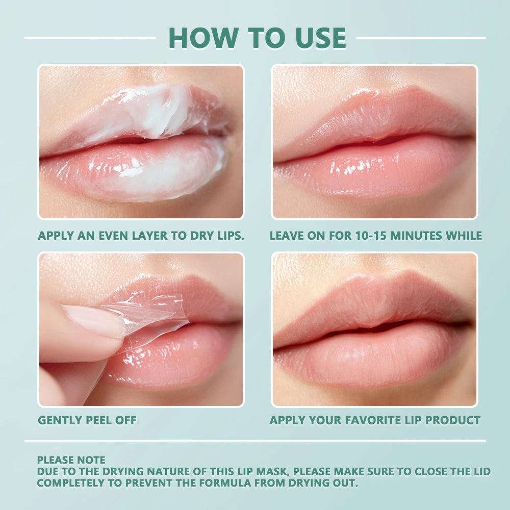 Lakerain Soothing Prep Lip Mask Exfoliate Deep Moisturizing Cool Soothing Lips Rich Color Rendering Gentle Tearable Lip Mask Oasis Select