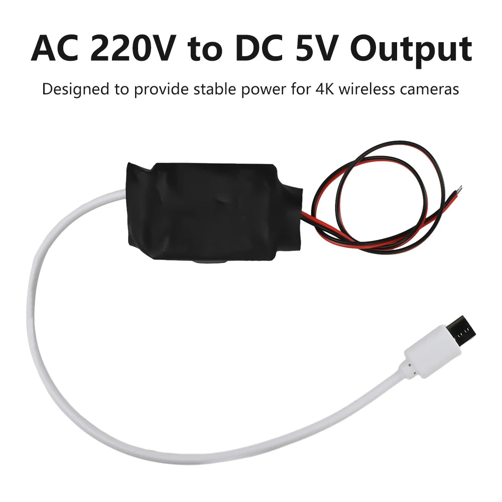 4K Module Wireless Camera DC-AC Step-Down Converter AC 220V To DC 5V 1A 5W Transformer USB Voltage Regulator Power Supply Module Oasis Select Type-C 2A