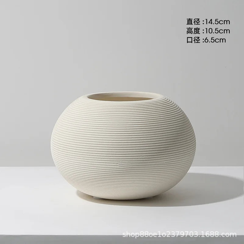 Ceramic Vase Decoration Advanced Sense Flower Arrangement Ins Wind Wine Cabinet Home Decoration Oasis Select J