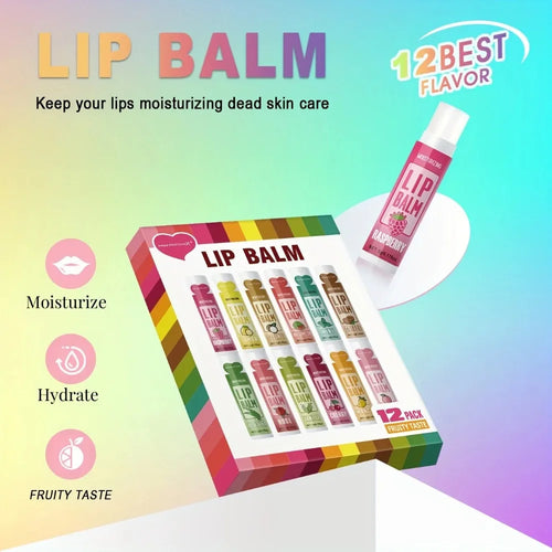 12 PCS Gift Lip Balm Set 5g: Deep Hydration & Long-Lasting Moisturizing Lip Care for Soft, Smooth Lips Lipbalm Oasis Select
