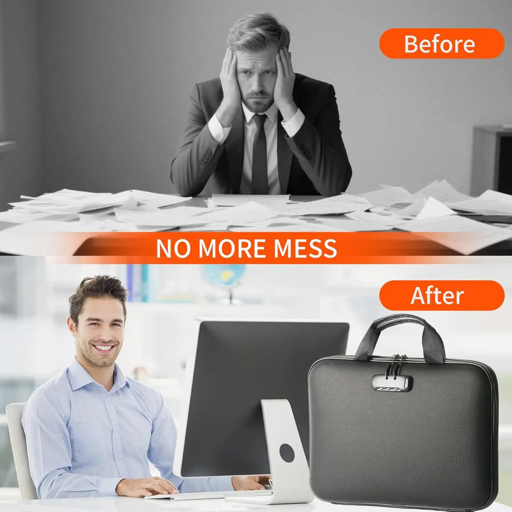 Fireproof Waterproof Document Bag Portable Hard Case for Certificates Passports Gun Safe Oasis Select