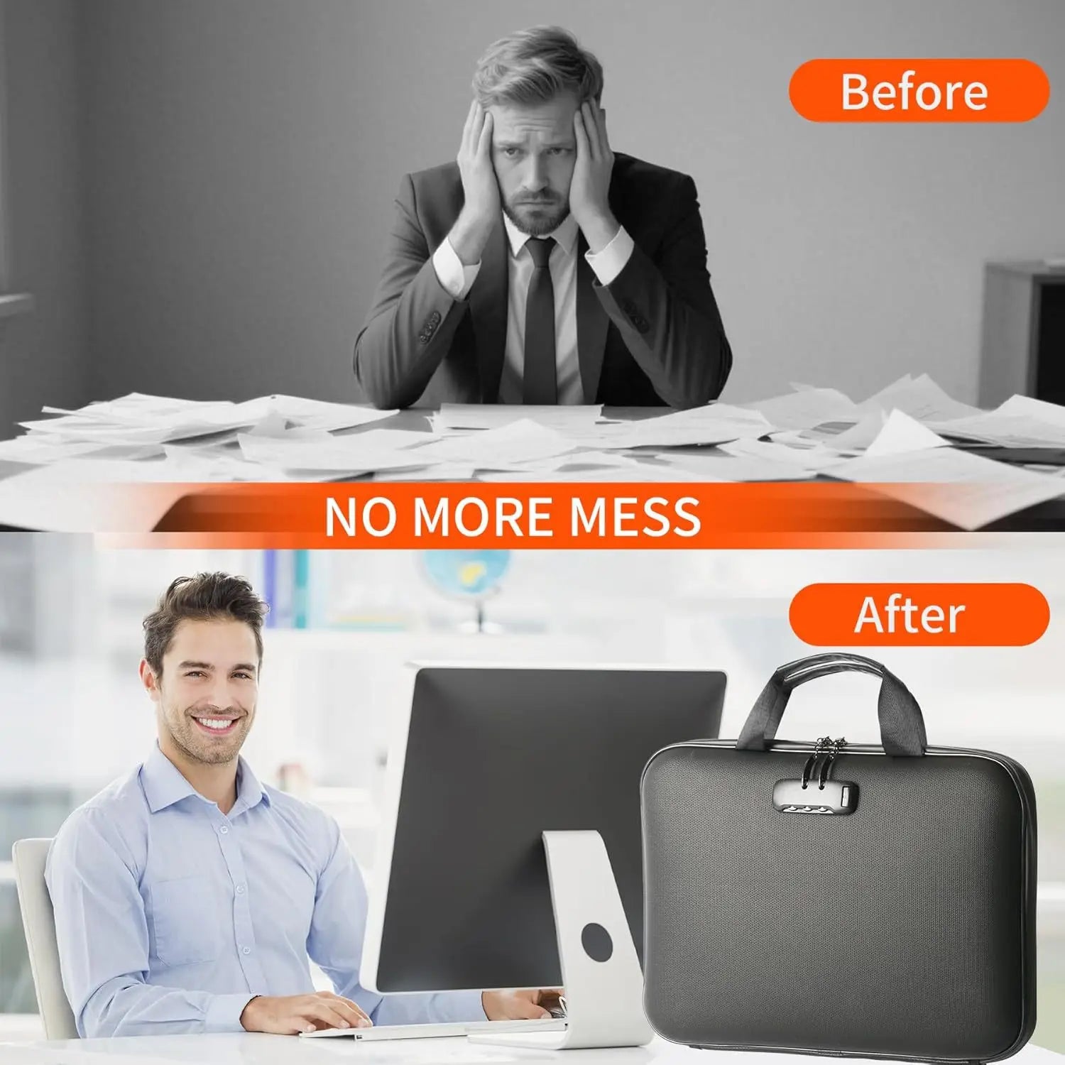 Fireproof Waterproof Document Bag Portable Hard Case for Certificates Passports Gun Safe Oasis Select