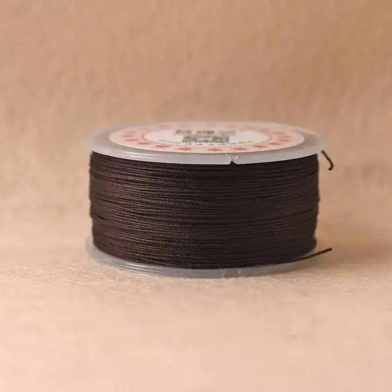 0.8 mm 65m Nylon Cord Thread DIY Tassels Beading String Thread Chinese Knot Macrame Cord Bracelet Braided String Oasis Select 30 brown Color 0.8mm 65m