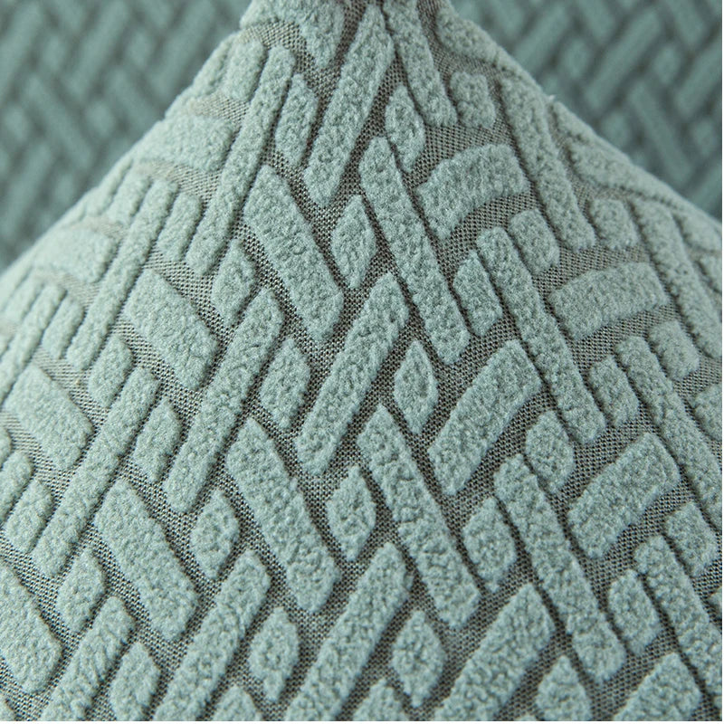 Long Checkered Jacquard Chair Cushion Cover, Elastic Dining Chair Slipcover, Solid Stretchable Seat Cover for Home Oasis Select