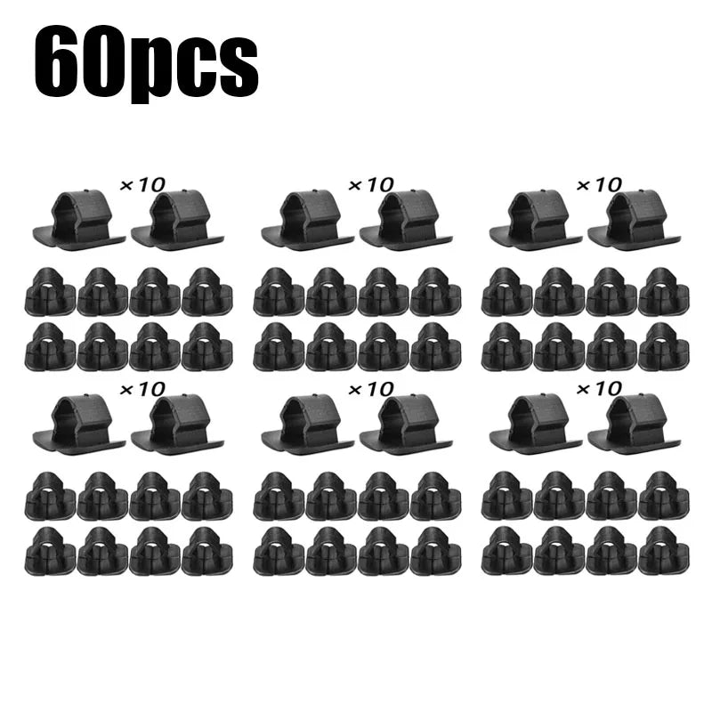 10/30/60pcs Car Bonnet Engine Hood Sound Deadener Insulation Clips For VW Lupo Passat Phaeton Scirocco Tiguan Holding Rivet Oasis Select 60pcs
