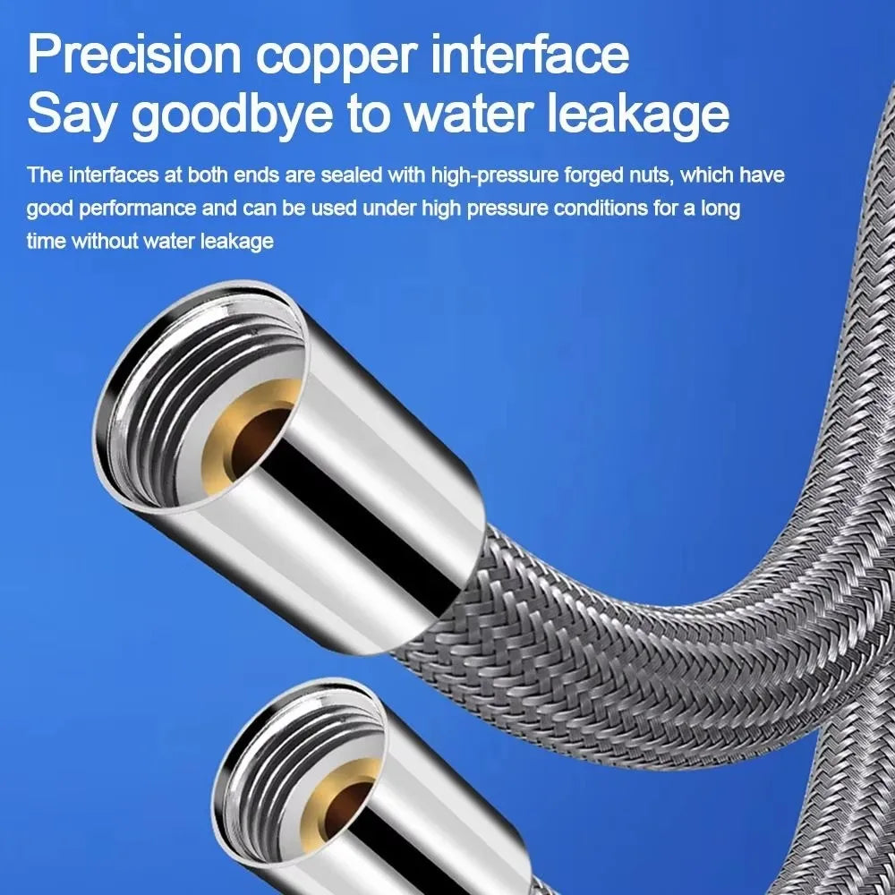1.5/2M Anti Winding Handheld Shower Hose GI/2 Flexible Shower Tube High Pressure Universal Interface Bath Shower Nylon Pipe Oasis Select