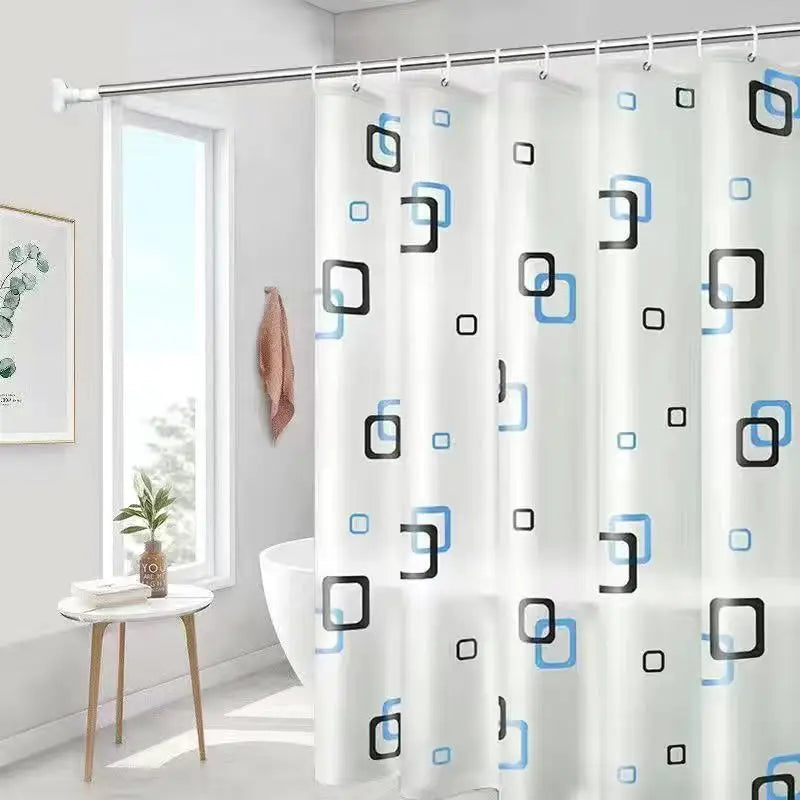 Eco Friendly PEVA Waterproof Bath Curtain Rustproof Grommets Leaf Design Modern Bathroom Decor Set Includes Hooks Oasis Select J 100x180cm