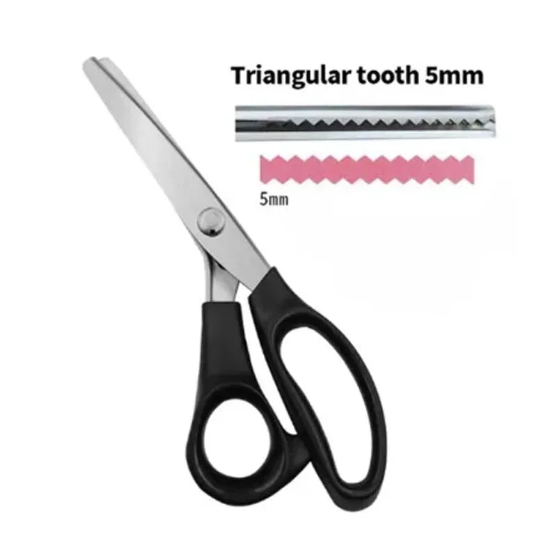 Tailor Scissors Pinking Shears Zig Zag Sewing Cut Serrated Lace Scissors Sewing Accessories Fabric Scissors DIY Sewing Tool Oasis Select Triangular Tooth 5MM