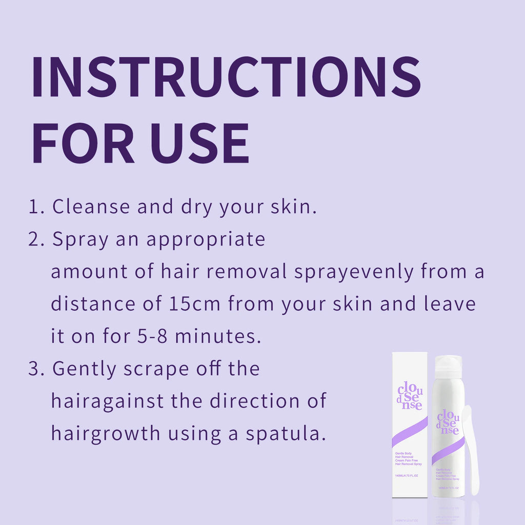 Hair Removal Spray Milder Effective Depilatory Formula For Smooth Silky Skin Full Body Hair Removal Care Unisex For Men Women Oasis Select