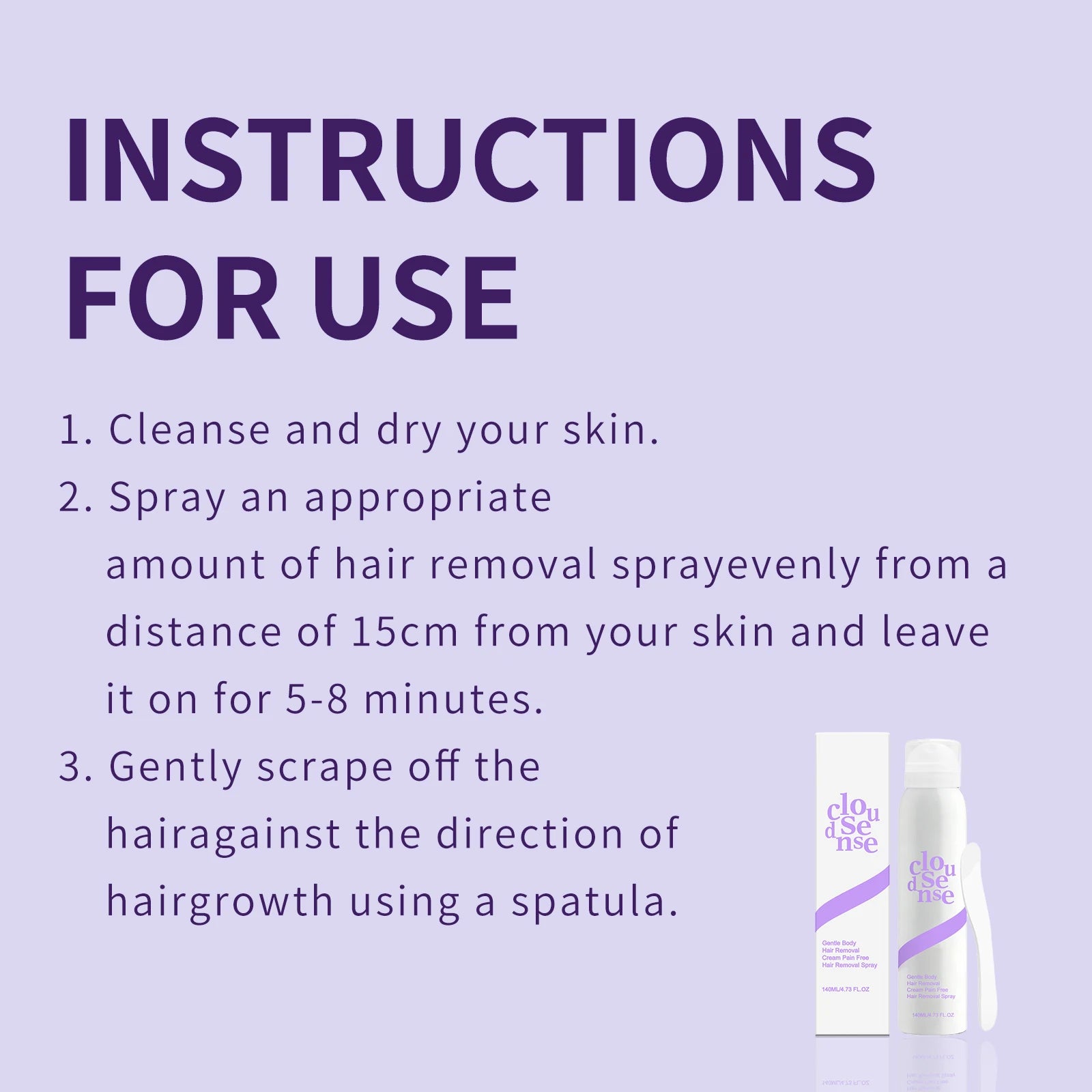 Hair Removal Spray Milder Effective Depilatory Formula For Smooth Silky Skin Full Body Hair Removal Care Unisex For Men Women Oasis Select