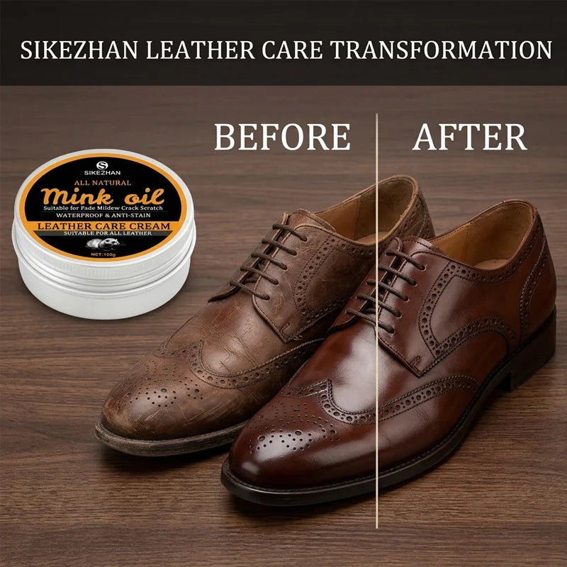 100/50g Premium Shoe Polish Leather Conditioner Color Restorer For Boots Dress Shoes Quick Dry Long Lasting Protection Care Balm Oasis Select
