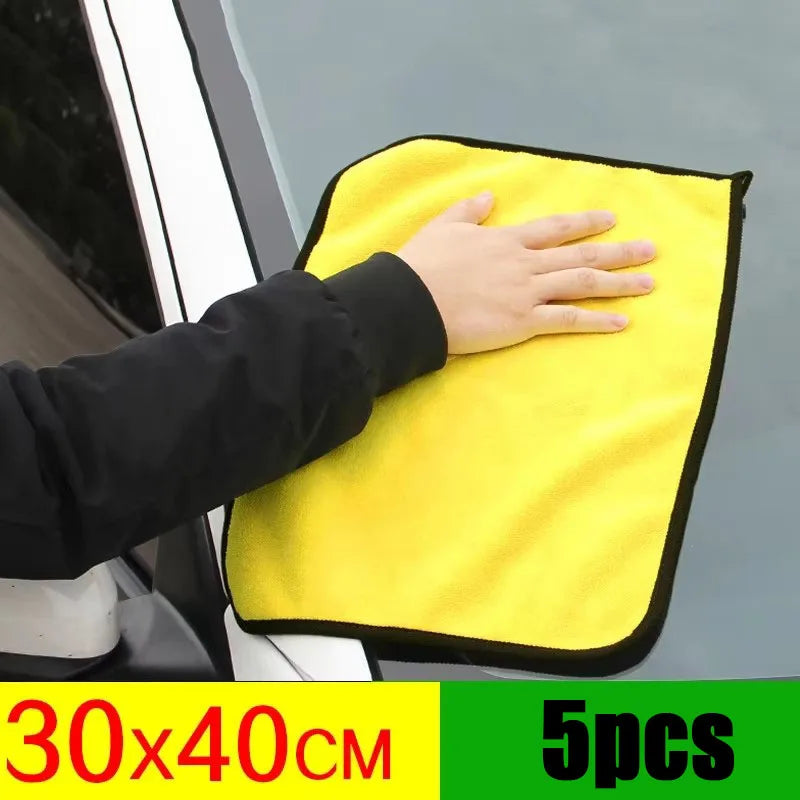 1/3/5Pcs Car Nano Ultra Fiber Cloth Towel Microfiber Car Wash Towel Coral Fleece Towel Car Care Clean Cloth for Car Home Living Oasis Select 30x40-5pcs