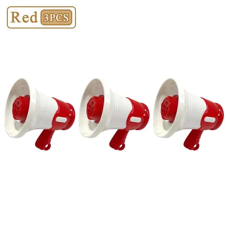 1- Durable Portable Mini Megaphone Clear Voice Broadcast Device Oasis Select Red-3PCS