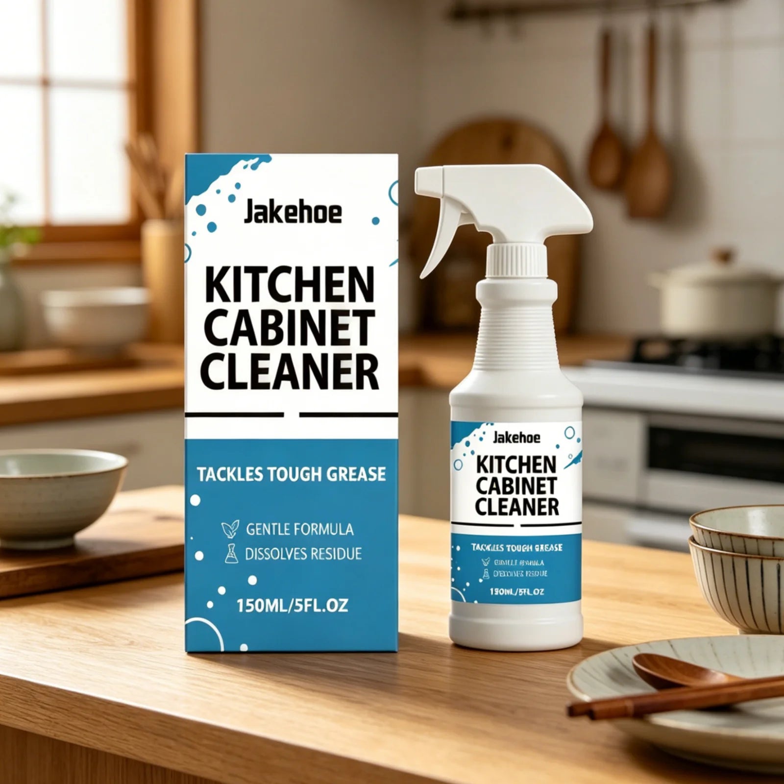 Jakehoe Kitchen Cleaner Deep Cleaning Oil Stain Remover Dissolves Residue Rich Foam Gentle Ingredient Kitchen Degreaser 150ml Oasis Select