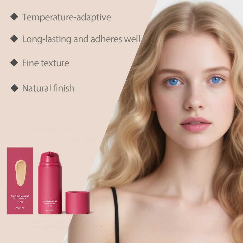 Color Changing Liquid Foundation SPF 15 Concealer Cover Face Blemishes Conceal Skin Fine Lines Original Foundation Face Makeup Oasis Select