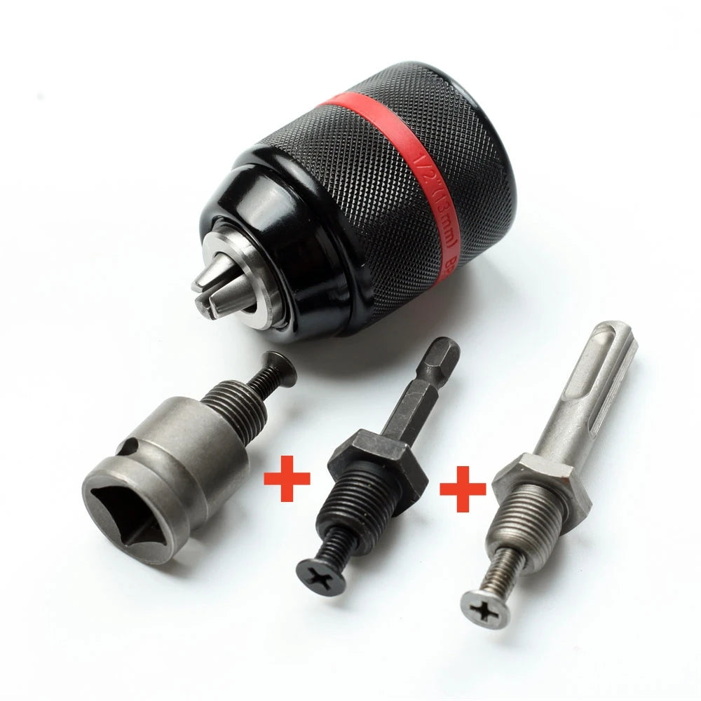 SLADE Keyless Drill Chuck 1/2-20UNF 2–13mm Self-Tightening Keyless Drill Chuck Oasis Select Chuck and Shank Set