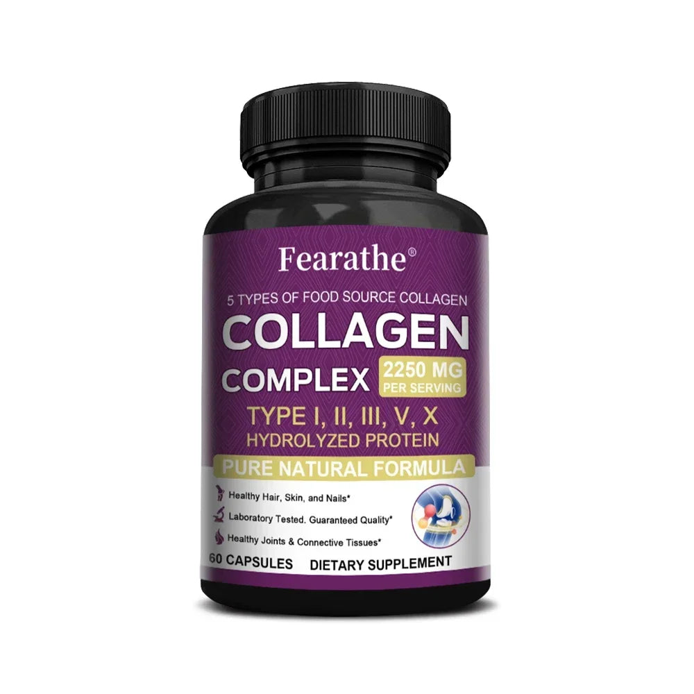 Multi-Collagen Capsules Types I II III V X – Skin, Hair & Nails