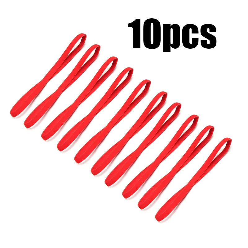 5/10pcs Elastic Absorbent Sweat Bands Yoga Running Fitness Headband Thin Sports Women Men Hair Bands Anti-Slip Hair Accessories Oasis Select 10pcs red