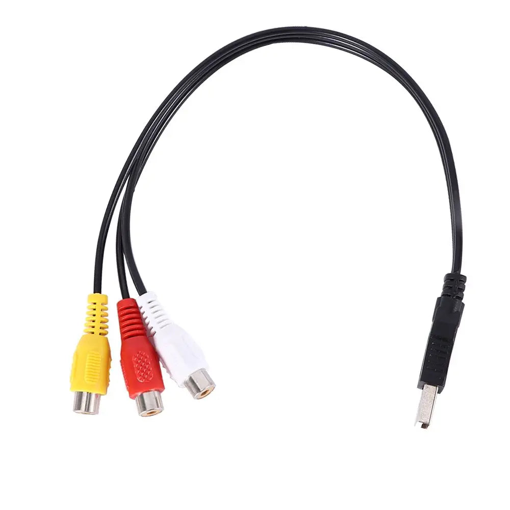 HDTV TV AV Cord Male To Female USB Male Video Adapter Converter Cable Video Cables Oasis Select