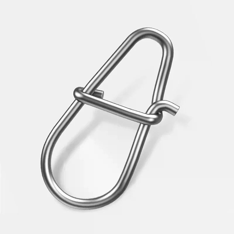 100Pcs Fishing Clips Fast Crankbait Snaps Fishing Lures Connectors Saltwater Fishing Duo Lock Lure Stainless Oasis Select