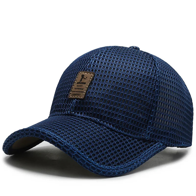 Breathable Mesh Baseball Caps - Adjustable, Quick-Drying, Casual Trucker Hats for Men & Women, Perfect for Summer Outdoors Oasis Select Blue