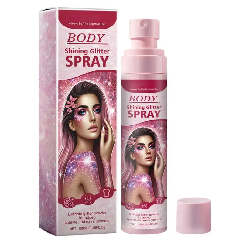 Shimmery Spray Shiny Glitter Spray Hair Shimmery Glitter Spray Hair And Body Washable Temporary Hair Body Glitter Color Spray Oasis Select