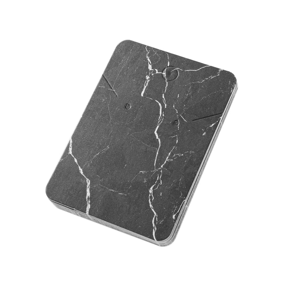 50pcs Marble Earring Display Cards Holder for Necklace Jewelry Packaging Selling Organizer Small Businesses Material Supplies Oasis Select 2 Black