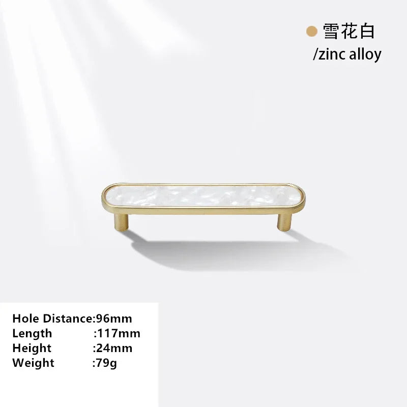 Handles Drawer Cabinet Furniture Kitchen Handles for Cabinet Knob Door Drawer Furniture Kitchen Knob Brass Polychrome Shell Oasis Select Snow White-96