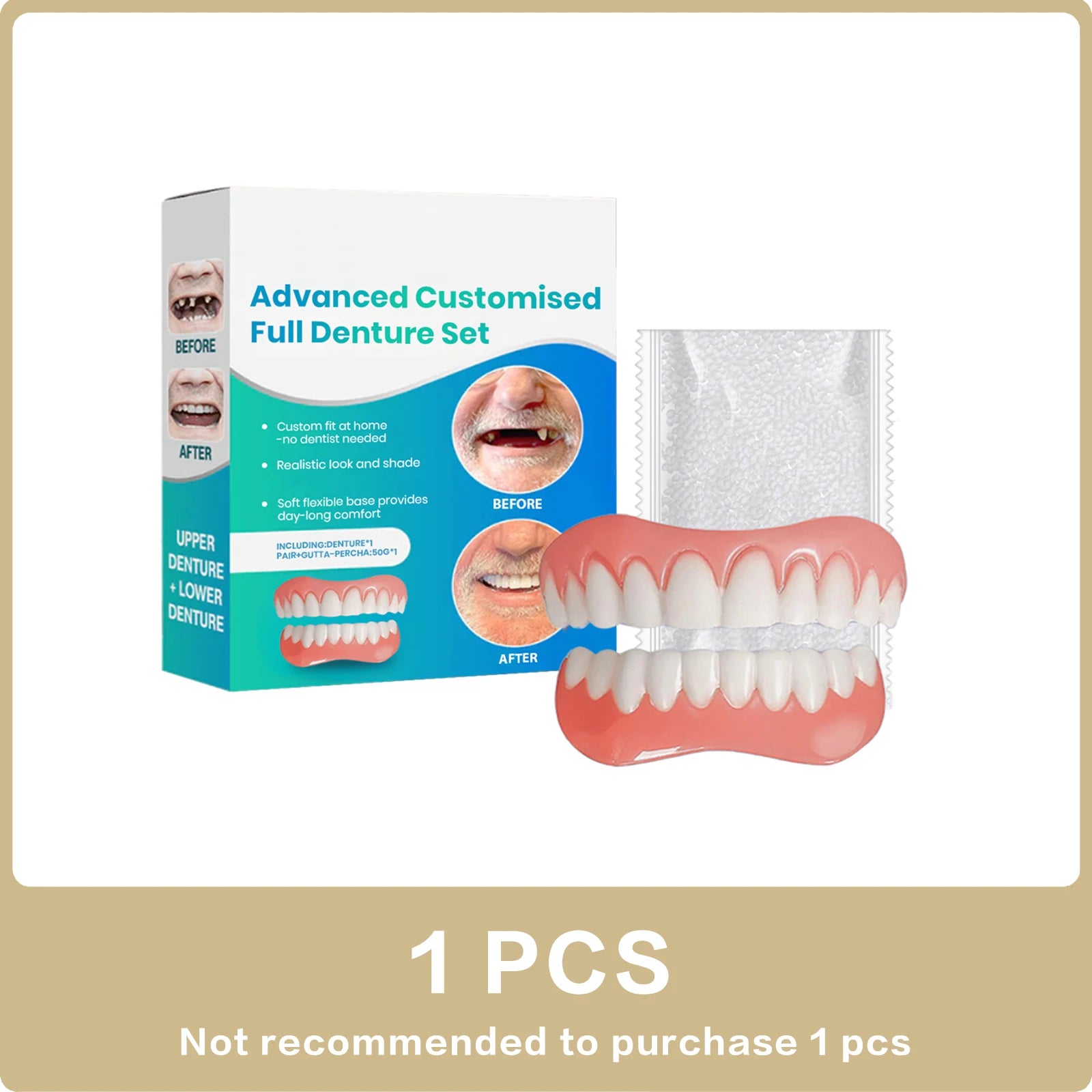 Adjustable Cosmetic Teeth Veneer Set – Smile Cover Kit Cosmetic Teeth Veneer Oasis Select 1 set