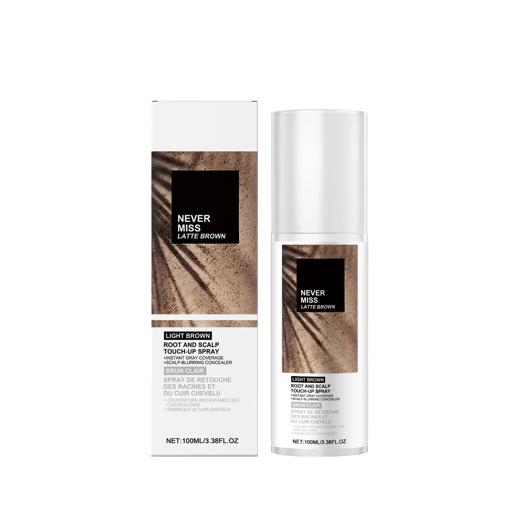 Instant Hair Color Spray Temporary Hair Color Easy Color Quickly Dryness Multi Shade Choose Daily Use Portable Hair Dyeing Spray Oasis Select Light Brown