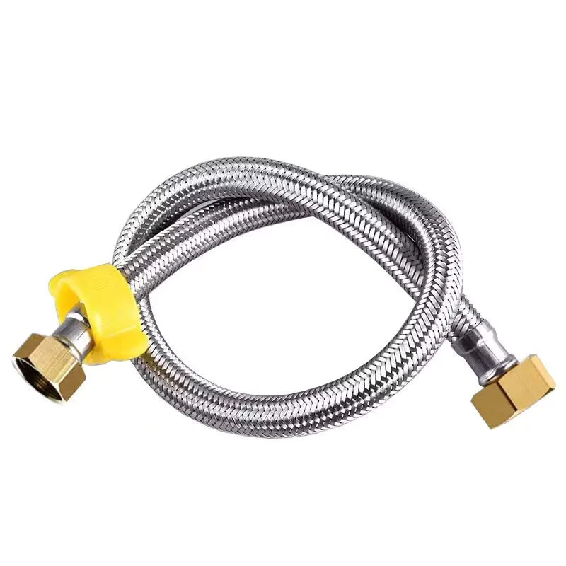 Hot and Cold Water Faucet Inlet Hose 304 Stainless Steel Faucet Braided Water Pipe Heater Flexible Connecting Pipe Oasis Select C 200cm