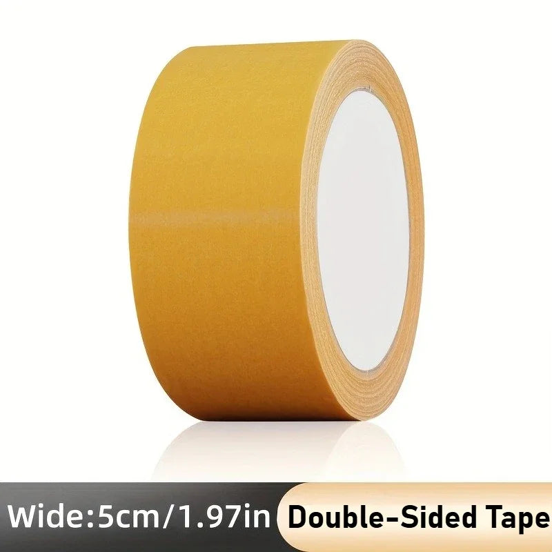 Extra Strong Double Sided Adhesive Tape Thin Super Strong Heavy Fixation Bookbinding Mesh Waterproof Powerful Grid Carpet Tape Oasis Select Width-5CM 4PCS 10M
