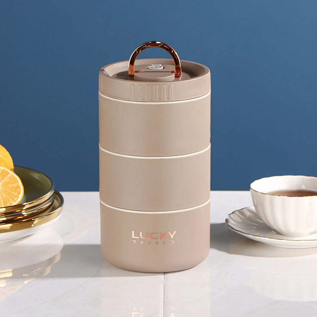 Thermal Lunch Box Bento Box Portable Insulated Lunch Container Stackable Leakproof Stainless Steel Food Container Oasis Select K