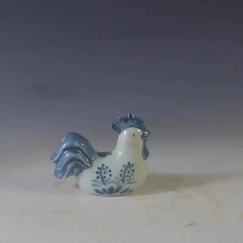 Porcelain Republic Of China Style Blue And White Zodiac Inkstone Tea Pet Study Room Desk Ornament Oasis Select
