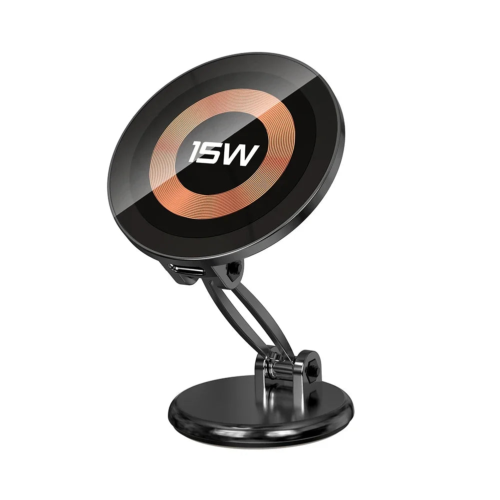 15W Magnetic Wireless Car Charger Mount | 360° Rotation