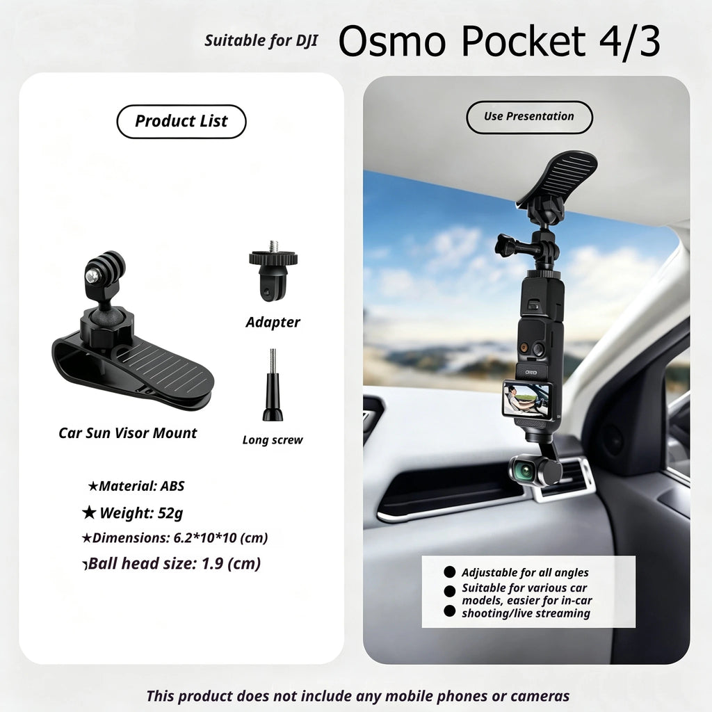DJI Osmo Pocket 4/3 Accessories Kit – Case, Mount & Tripod