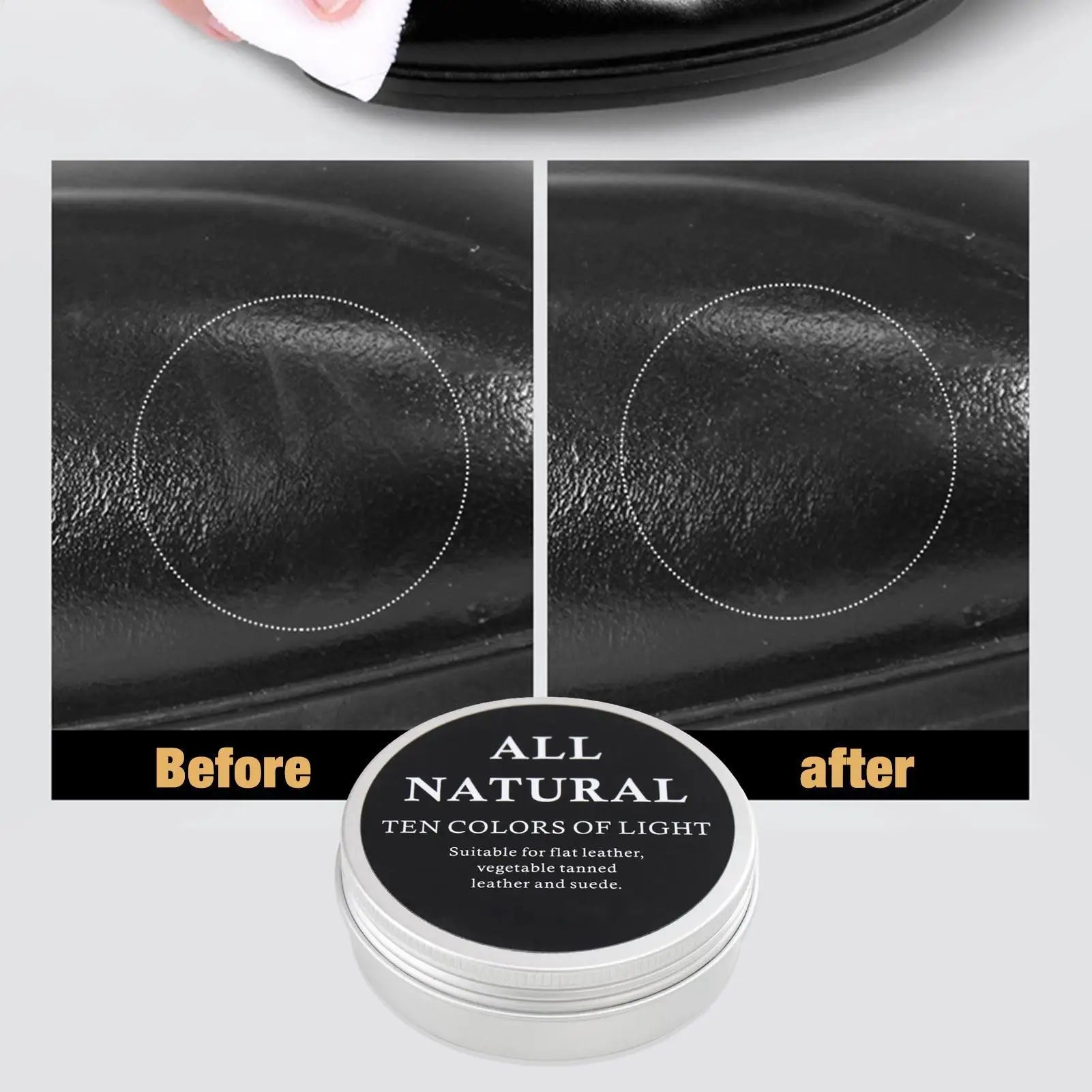 Mink Oil Leather Repair Cream 100g Car Interior Seat Scratch Remover Refurbish Conditioner for Auto Sofa Shoes Bags Care Wax Oasis Select