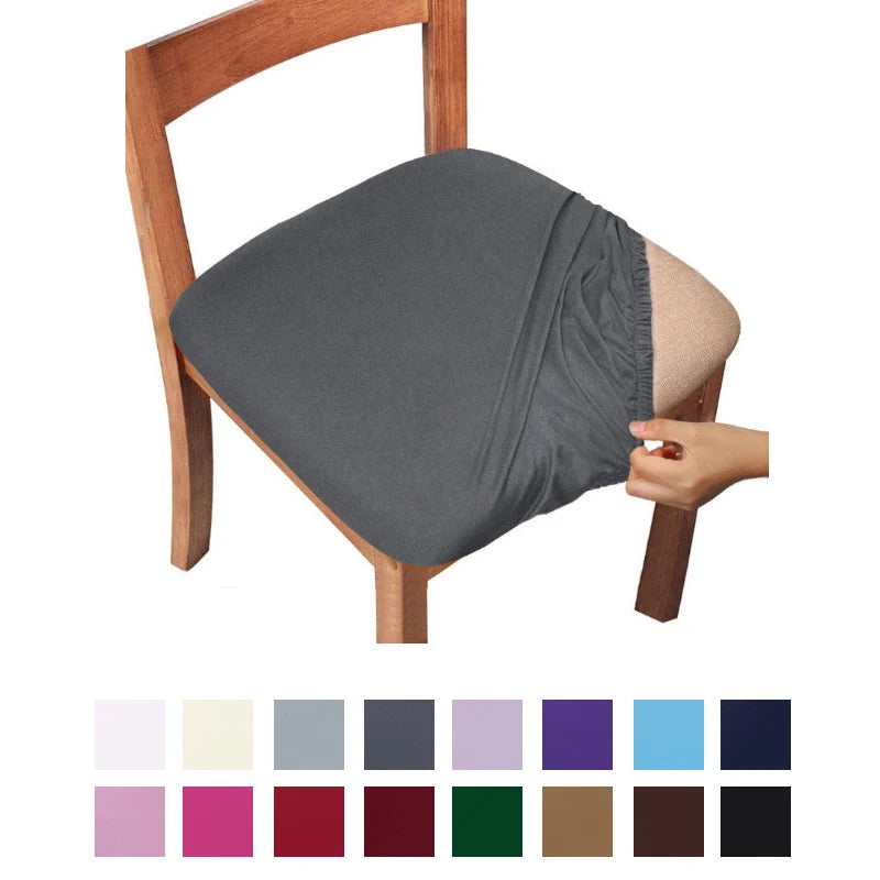 Dining Room Chair Cover Seat Covers Spandex 13solid Colors Removable Washable Elastic Cushion Covers For Home Oasis Select