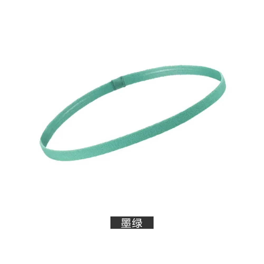 1/4Pcs Women Men Yoga Hair Bands Sports Fitness Headband Girls Sport Anti-slip Elastic Rubber Sweatband For Football Running Oasis Select 1pc-green