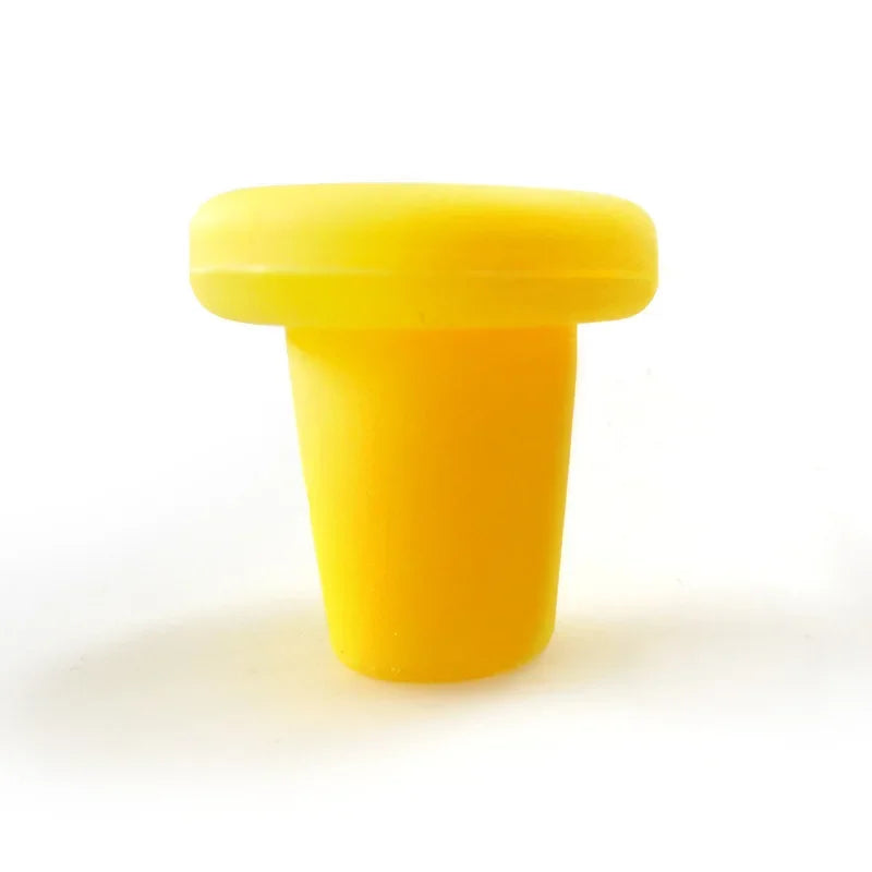 1/2/3/4pcs Silicone Bottle Stoppers Creative Wine Stoppers Bottle Caps Bar Preservation Tools Safe Healthy Home Bar Accessories Oasis Select yellow