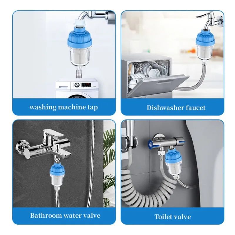 Universal Water Purifier Faucet Filter Shower Water Heater Strainer Spray Head Washing Machine Tap Percolator Bathroom Accessory Oasis Select