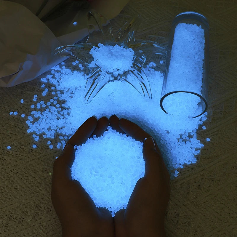 1000pcs 3-5mm Luminous Sand Glow In Dark Pebbles Stone Home Garden Yard Outdoor Path Lawn Decorations Fish Tank Aquarium Decor Oasis Select