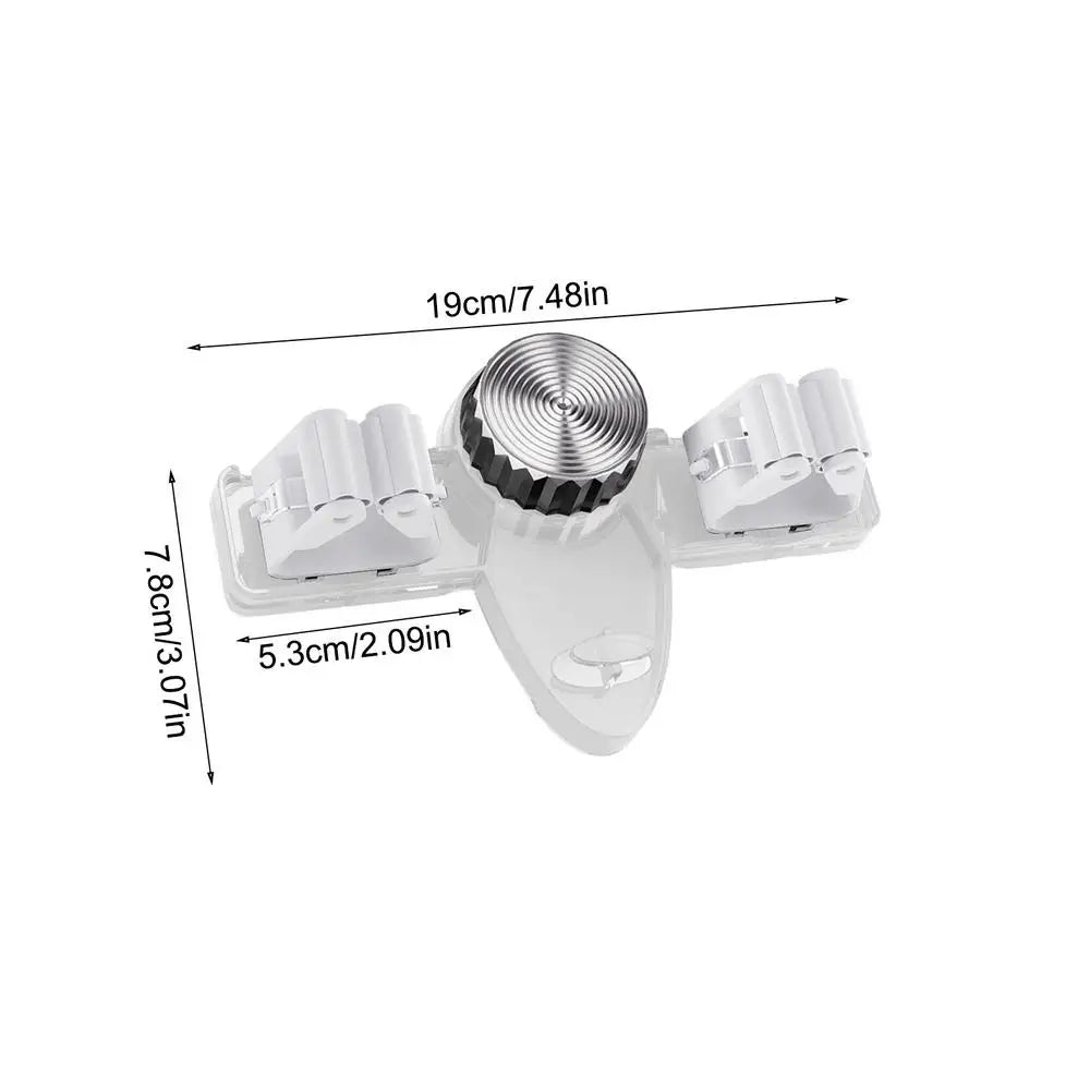 Suction Cup Broom Holder Broom Mop Hanger Mop Gripper Storage Tool Rack for Easy Storage and Organization Broom and Mop Storage Oasis Select White