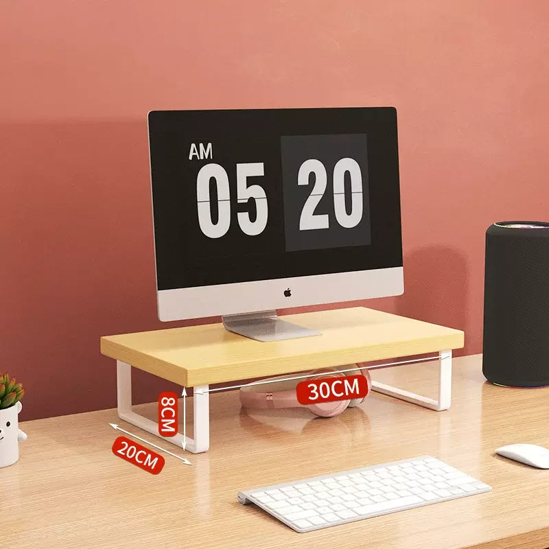 Wood Monitor Riser Shelf & Desk Organizer Stand 30/40/50cm