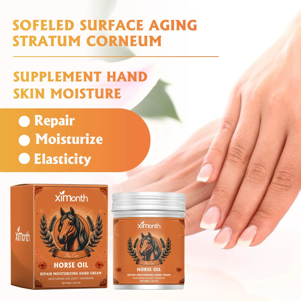 Horse Oil Hand Cream Reduce Dryness Moisturizng Nourishing Skin Anti Cracking Anti Freezing Non-greasy Hands Skin Care Products Oasis Select