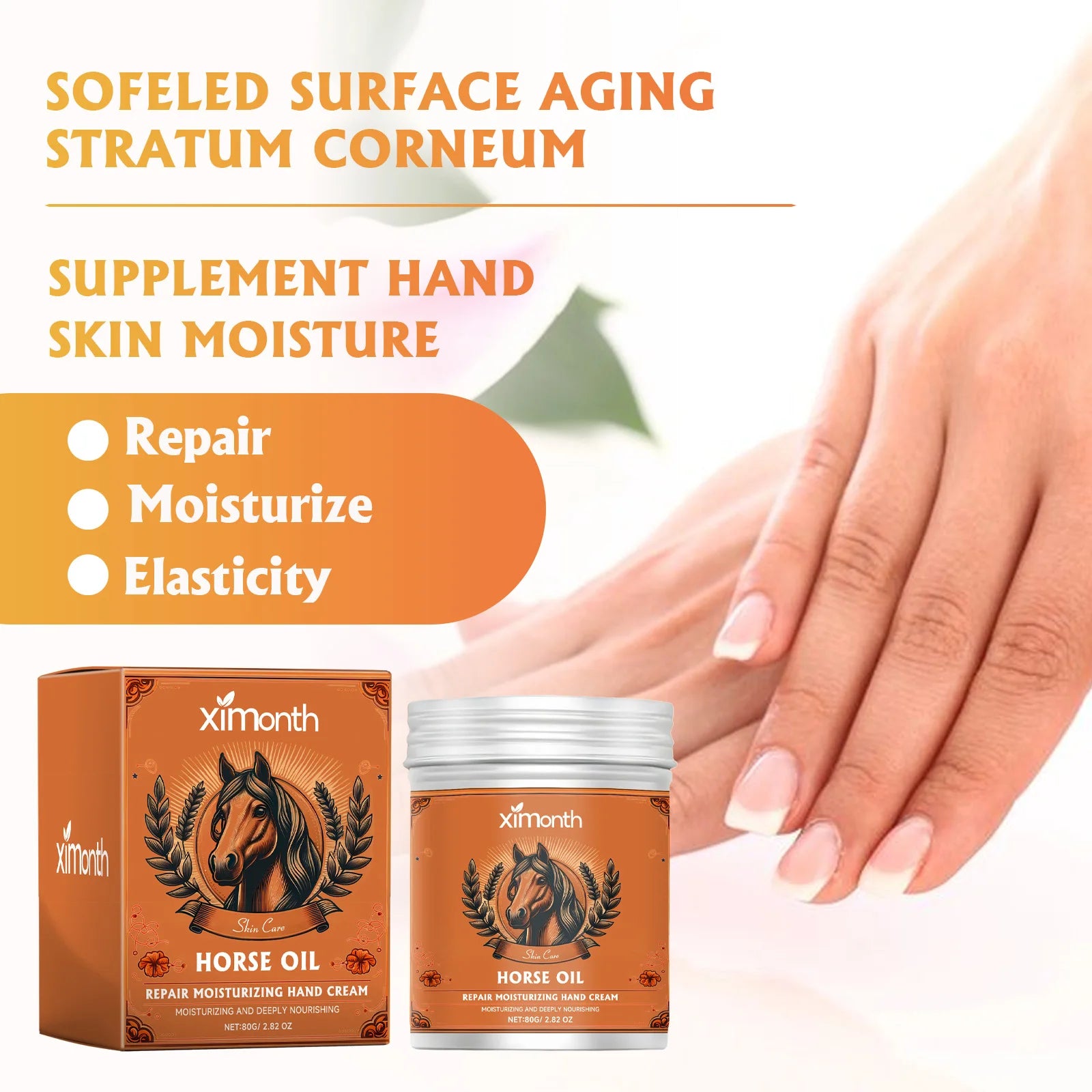 Horse Oil Hand Cream Reduce Dryness Moisturizng Nourishing Skin Anti Cracking Anti Freezing Non-greasy Hands Skin Care Products Oasis Select