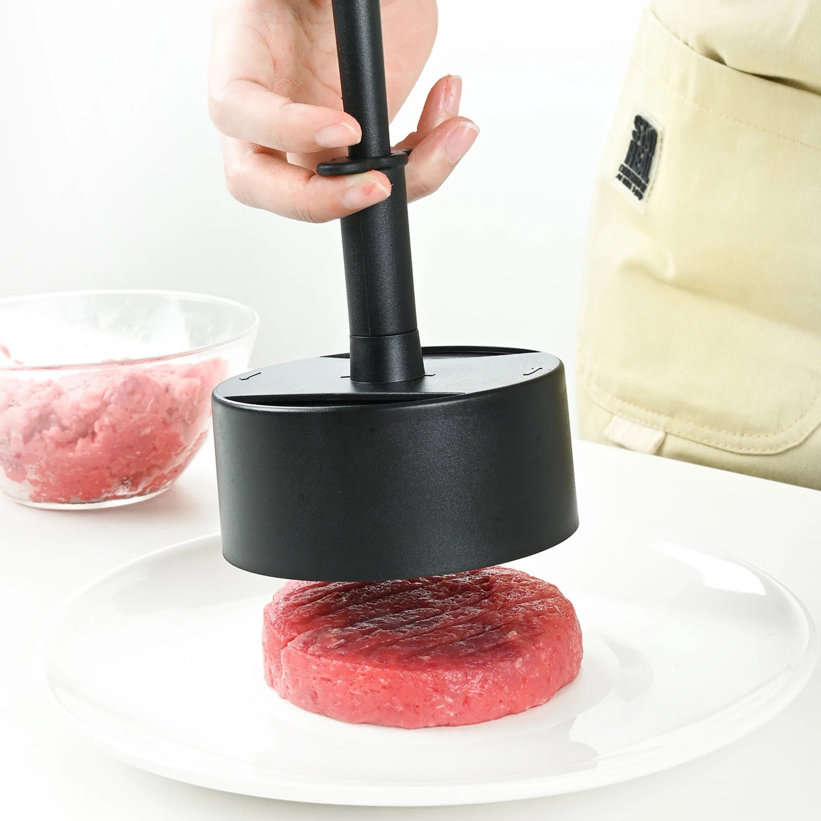 Manual Hamburger Patty Press | Food-Grade ABS Burger Mold