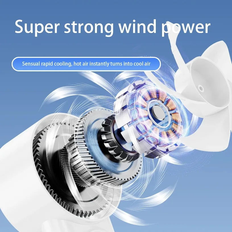 3600mAh Rechargeable Fan Ultra Quiet Handheld Fan 100 Gear Wind Speed Turbo Airflow Rechargeable Portable Fan For Office Travel Oasis Select